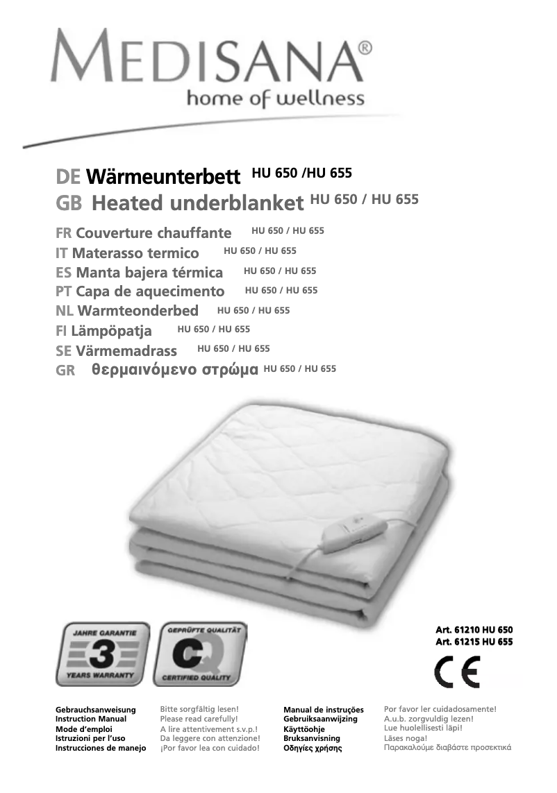 Página 1 del manual Manual de usuario Medisana HU 650