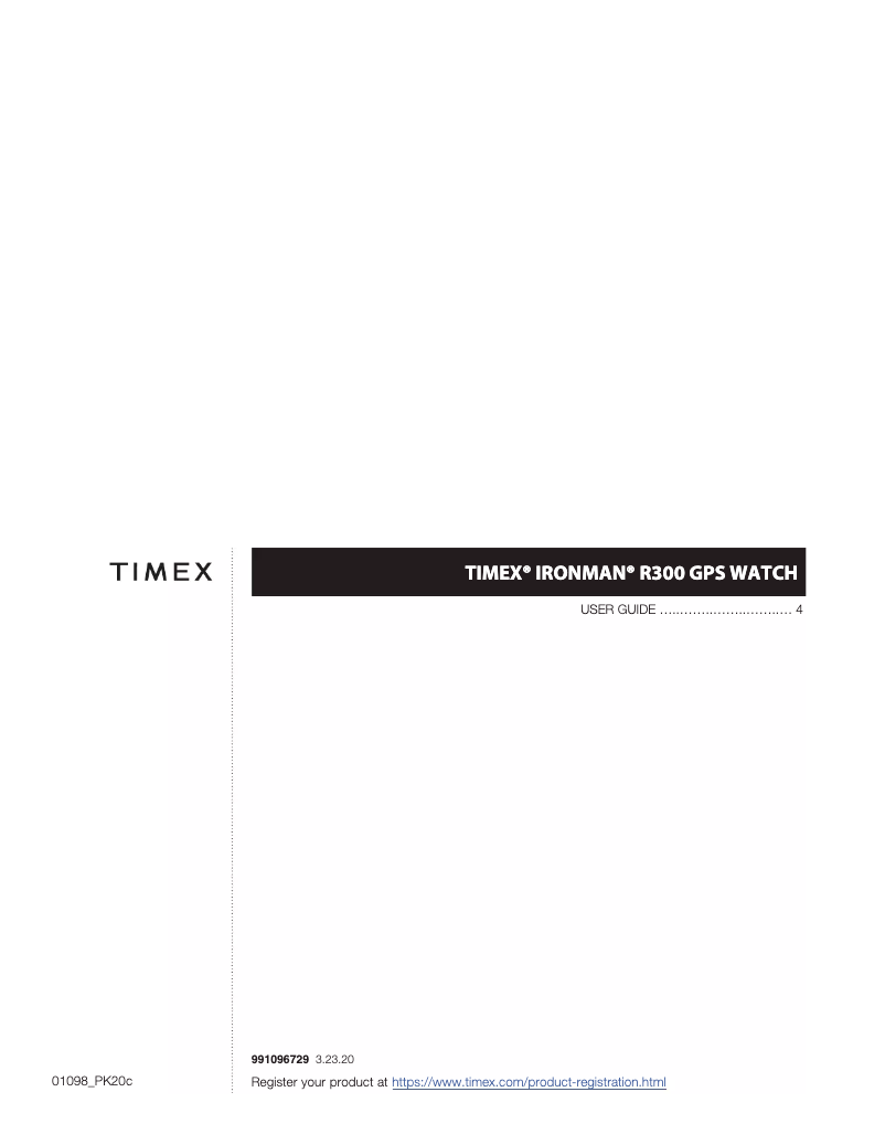 Página 1 del manual Manual de usuario Timex Ironman TW5M40300IQ