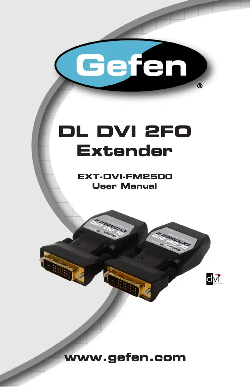 Imagen de la primera página del manual del dispositivo EXT-DVI-FM2500