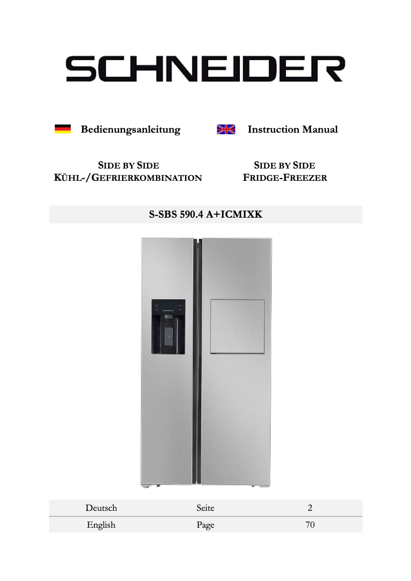 Página 1 del manual Manual de usuario Schneider S-SBS 590.4 A+ ICMIXK
