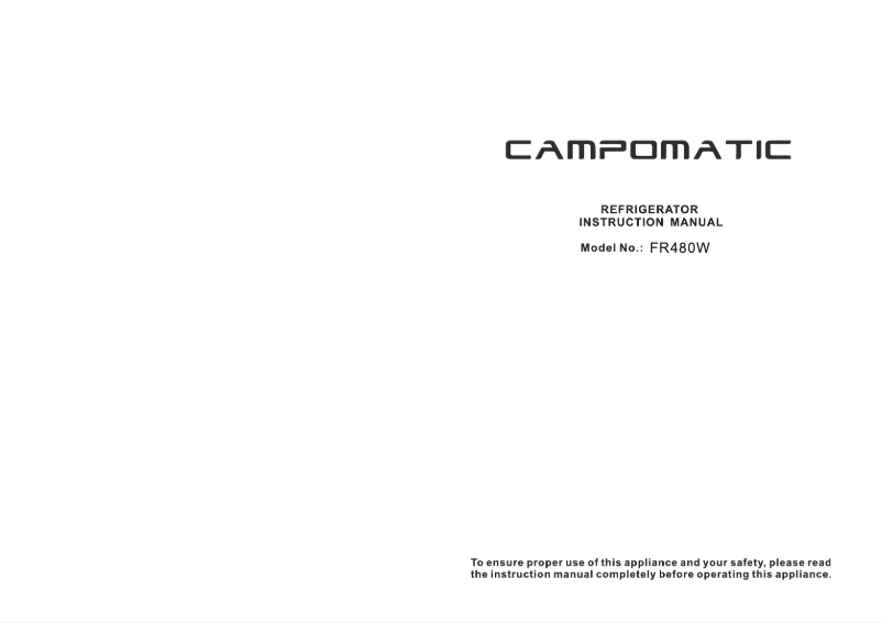 Página 1 del manual Manual de usuario Campomatic FR480W