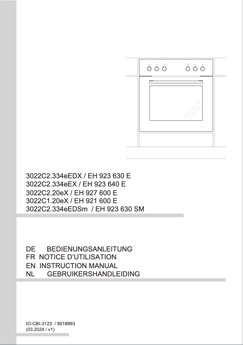 Página nº 1 - Manual de usuario Amica EH 921 600 E