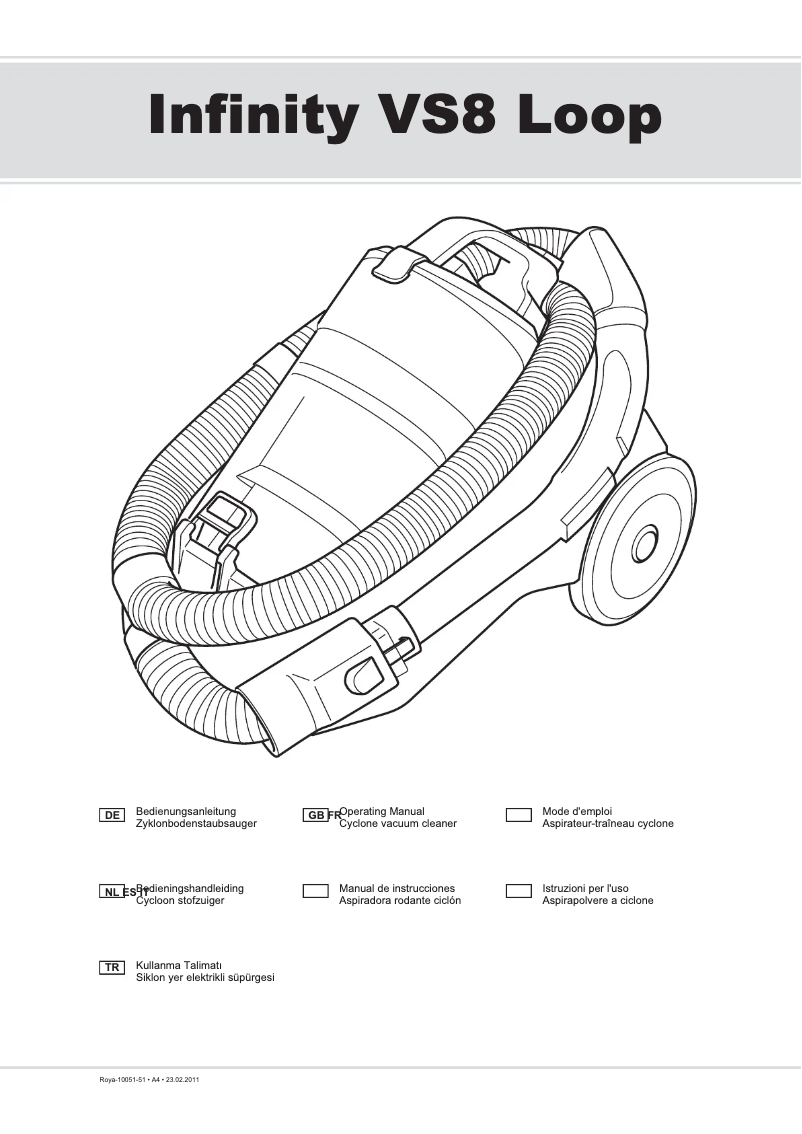 Página 1 del manual Manual de usuario Dirt Devil M5038-1 Infinity VS8 Loop