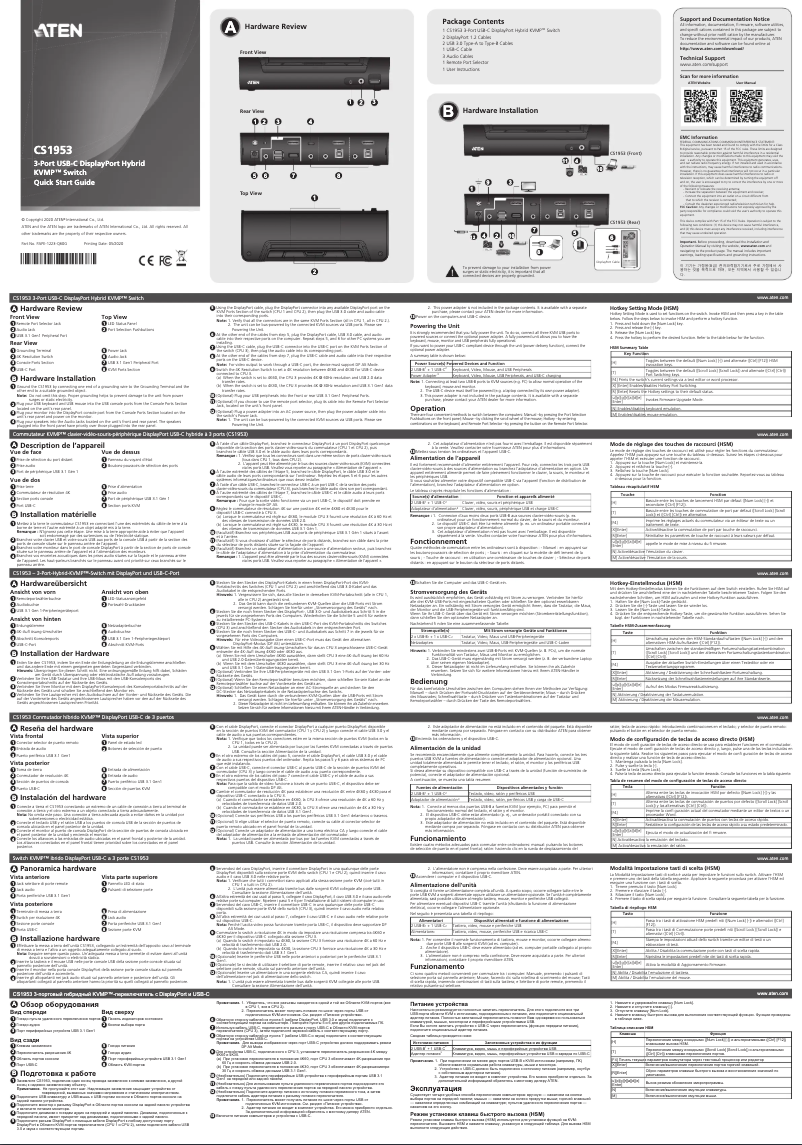 Imagen de la primera página del manual del dispositivo CS1953