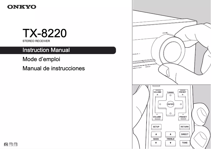Imagen de la primera página del manual del dispositivo TX-8220