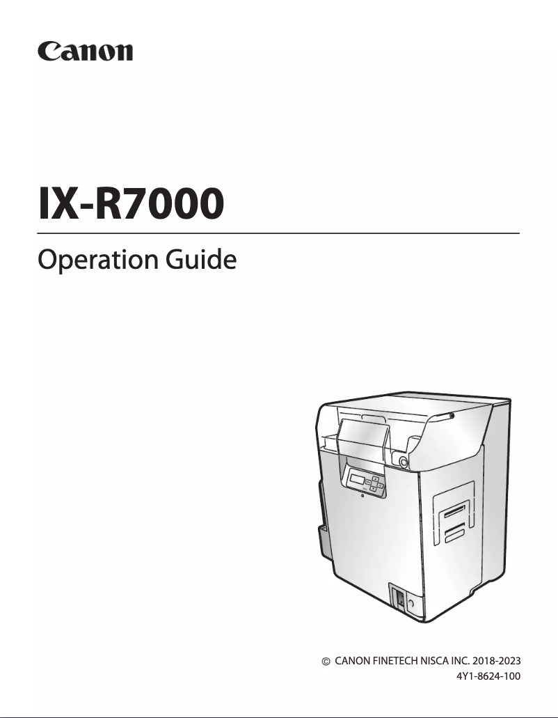 Imagen de la primera página del manual del dispositivo IX-R7000