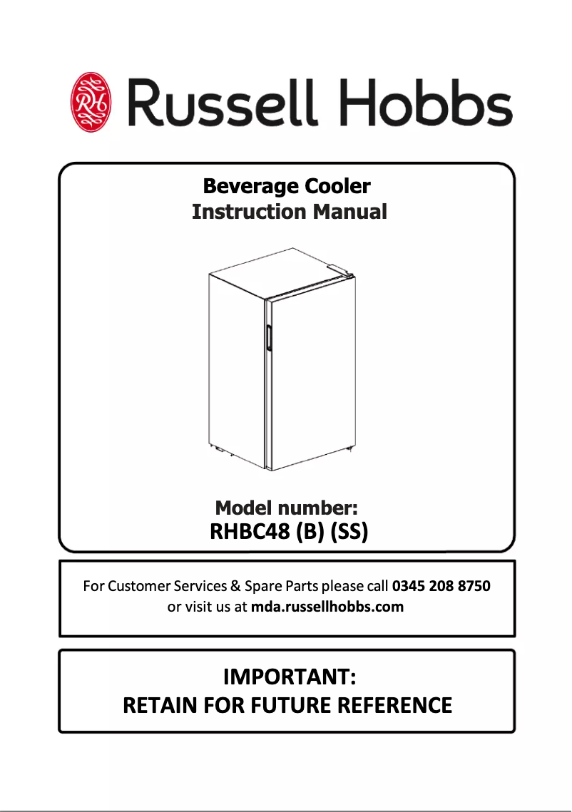 Imagen de la primera página del manual del dispositivo RHBC48SS