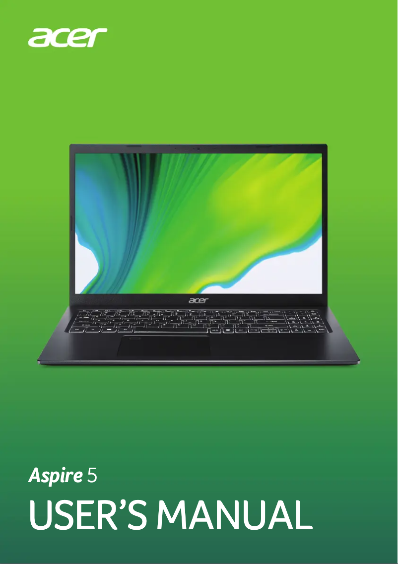 Imagen de la primera página del manual del dispositivo Aspire 5 15