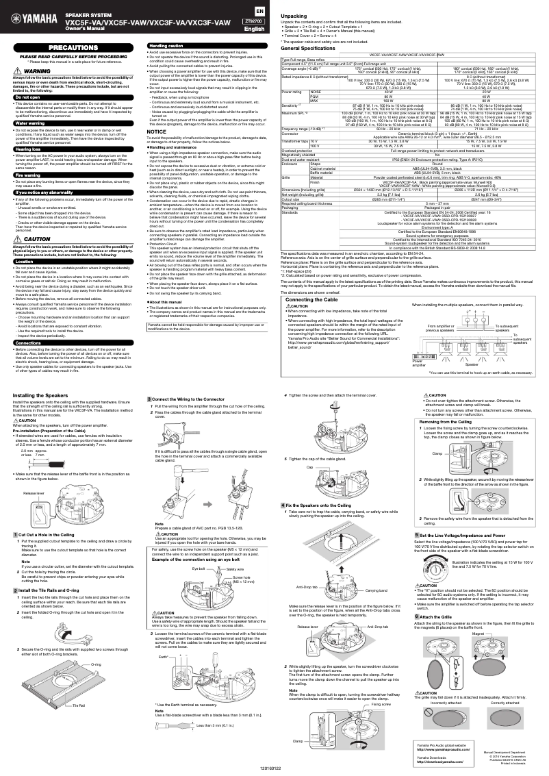 Imagen de la primera página del manual del dispositivo VXC5F