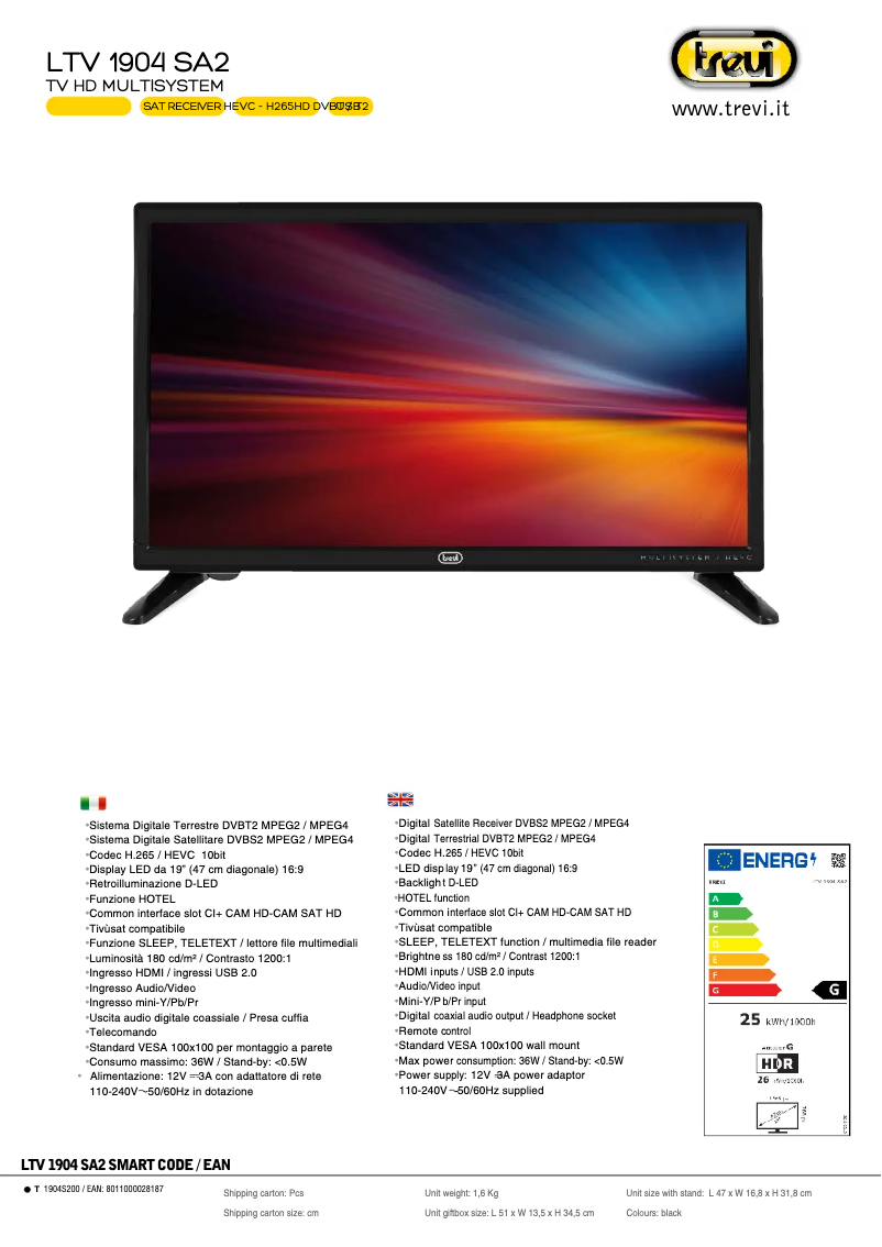 Página 1 del manual Manual de usuario Trevi LTV 1904 SA2