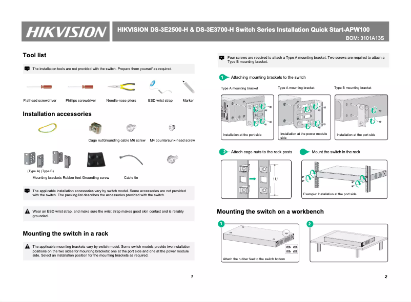 Página 1 del manual Manual de usuario Hikvision DS-3E2528P-H