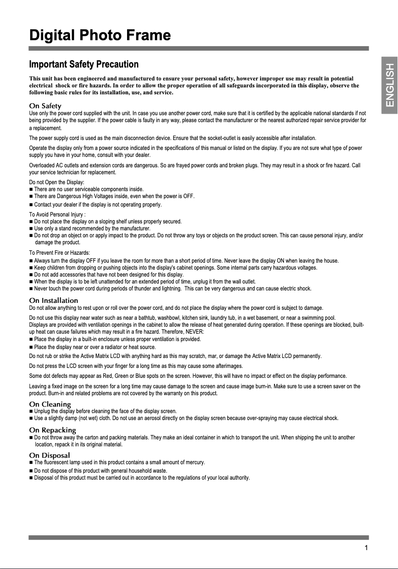 Imagen de la primera página del manual del dispositivo F7000S