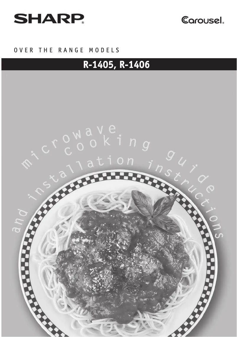 Página 1 del manual Manual de usuario Sharp R-1406T