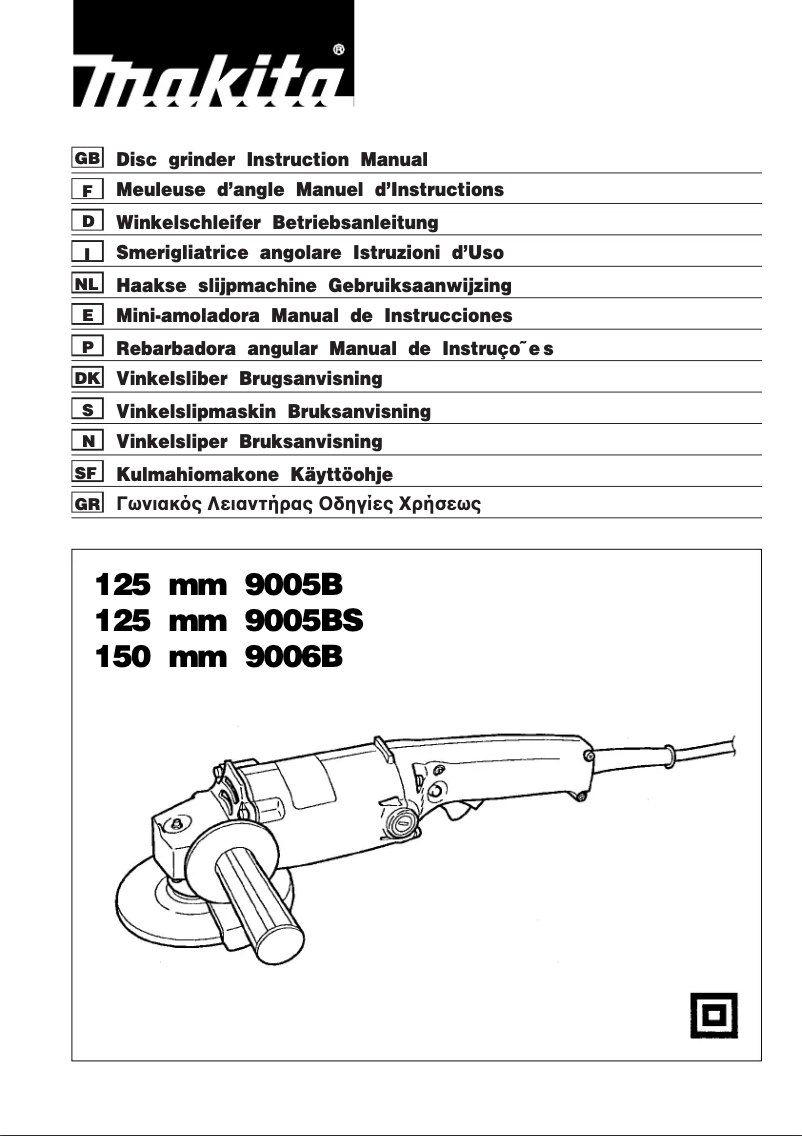 Página 1 del manual Manual de usuario Makita 9005B