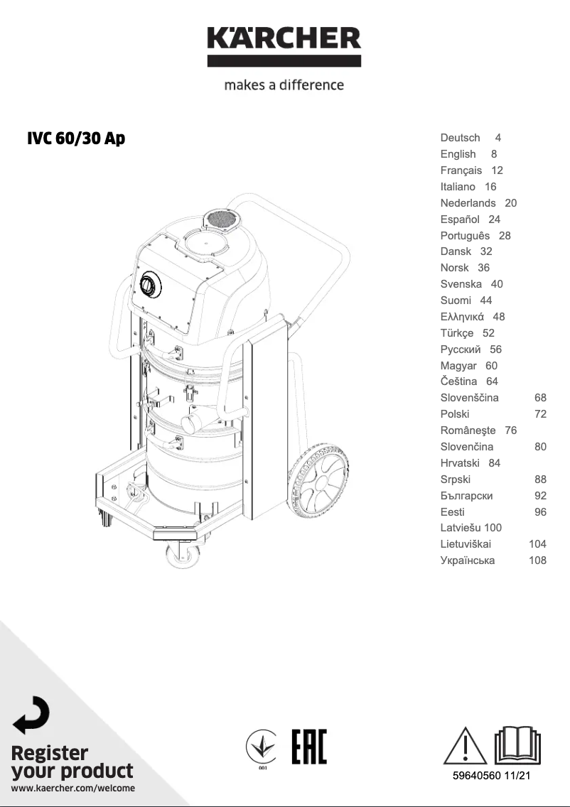 Imagen de la primera página del manual del dispositivo IVC 60/30 Ap