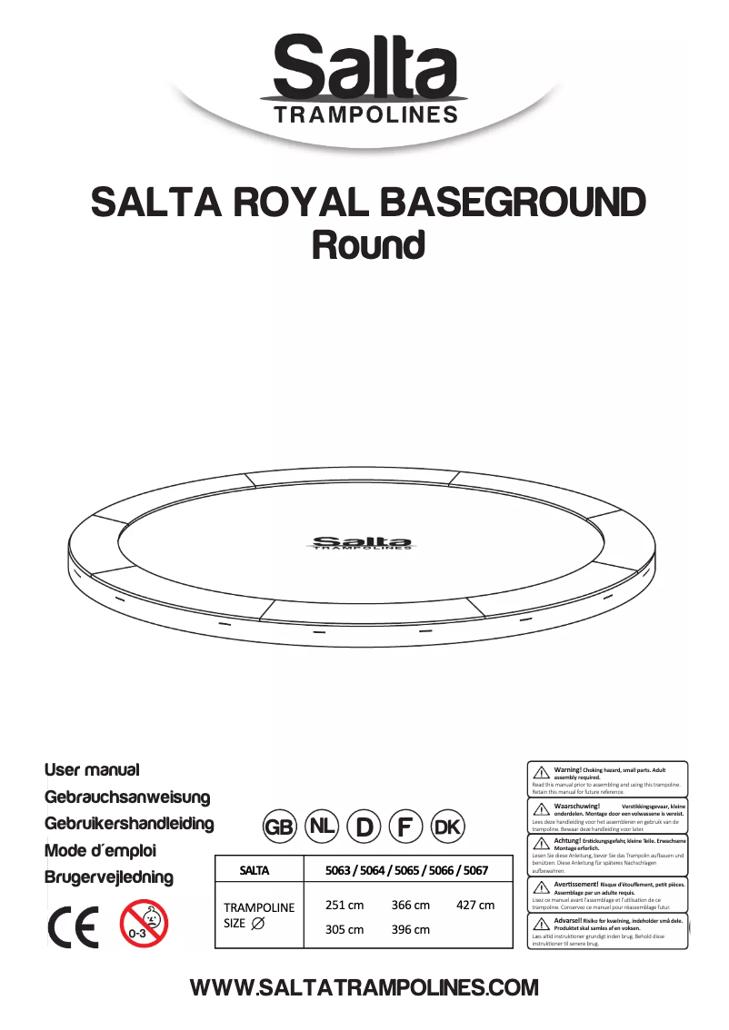 Página 1 del manual Manual de usuario Salta Royal Baseground 427 cm