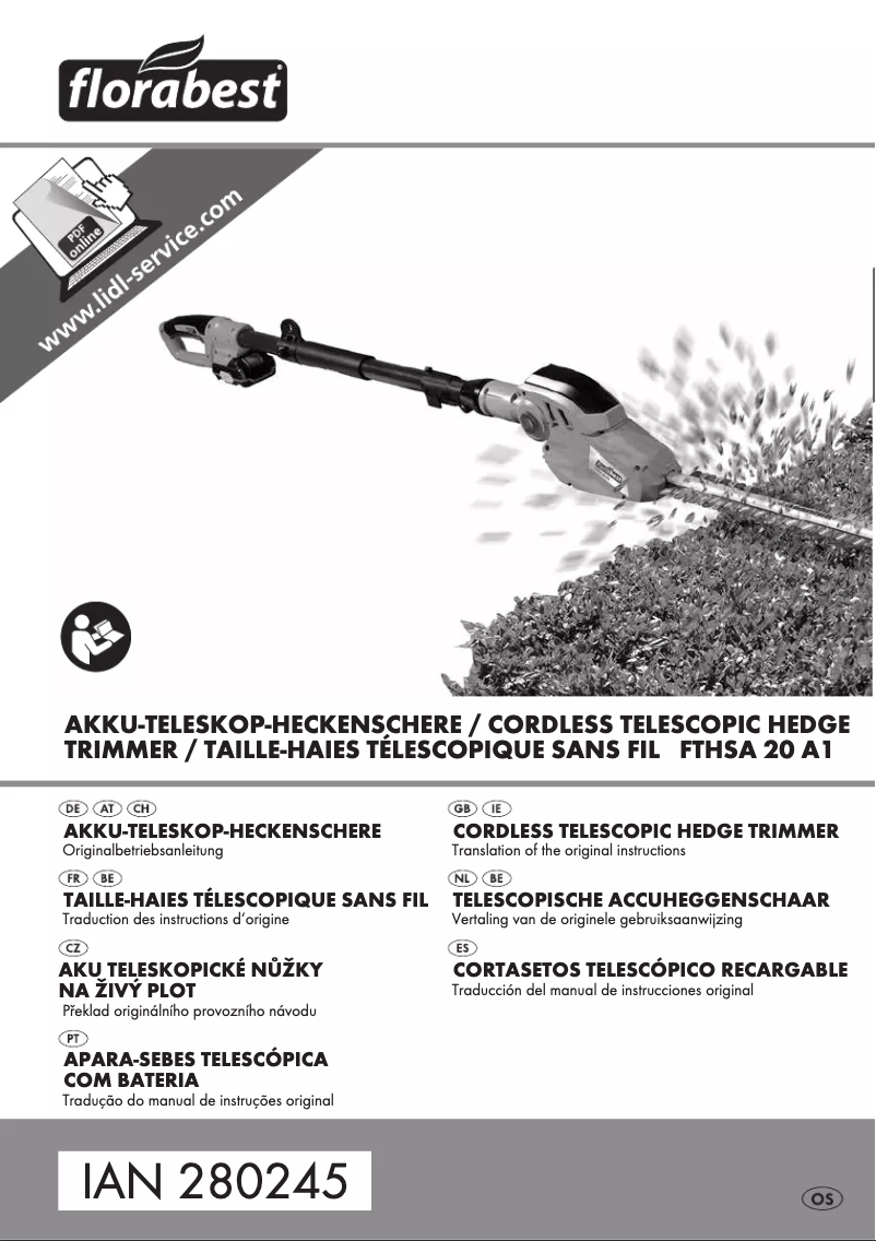 Imagen de la primera página del manual del dispositivo FTHSA 20 A1