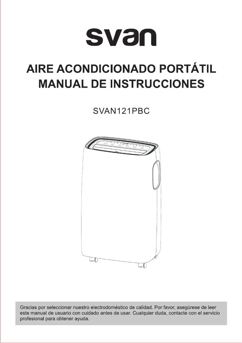 Página 1 del manual Manual de usuario SVAN 121PBC