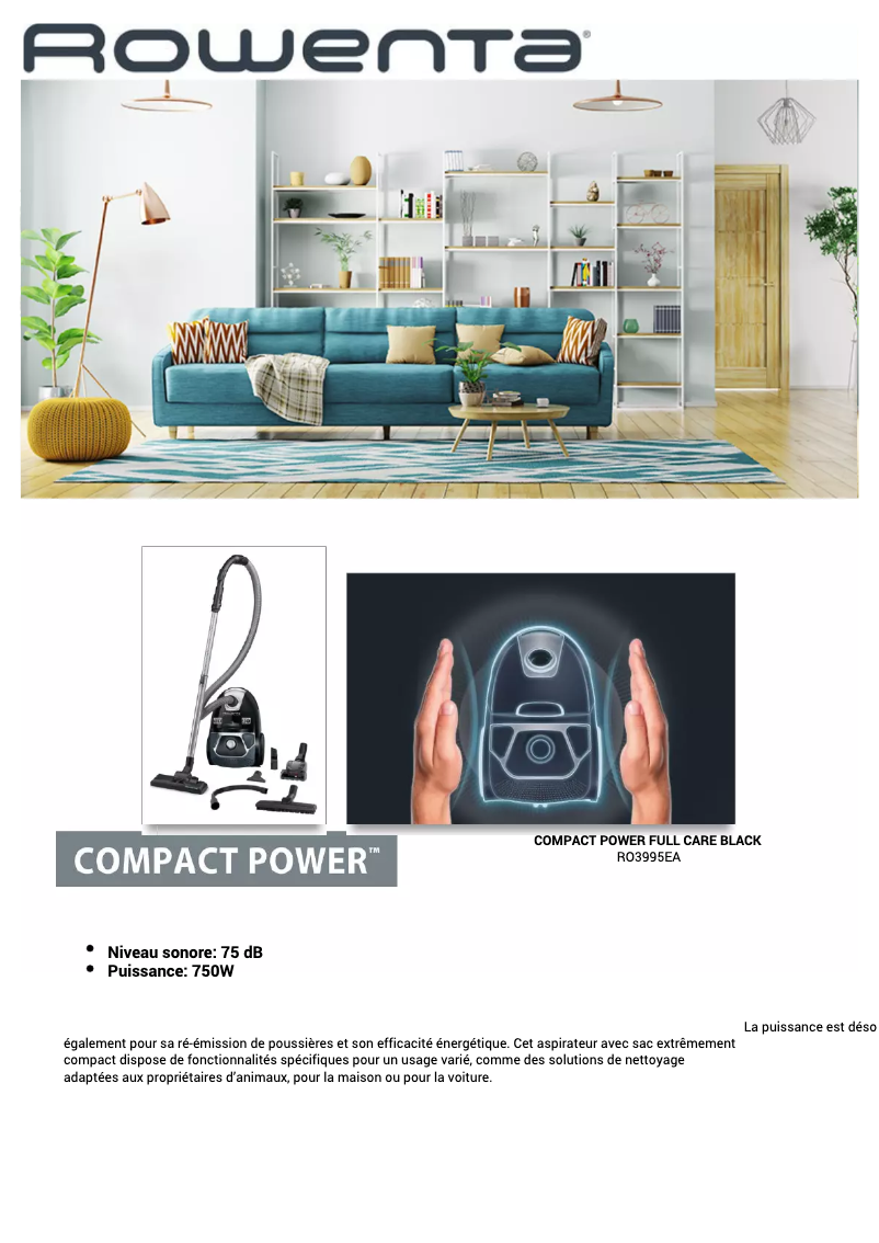 Imagen de la primera página del manual del dispositivo Compact Power RO3995EA