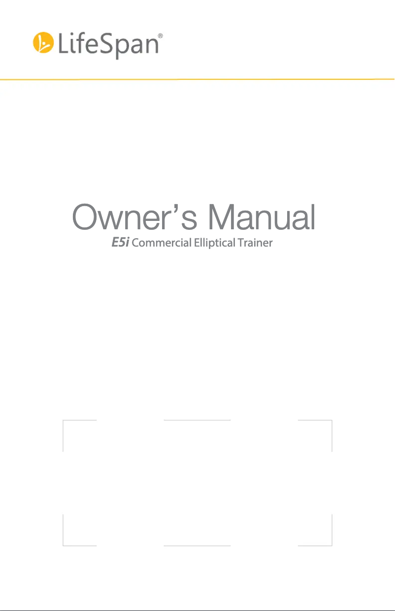 Página nº 1 - Manual de usuario LifeSpan E5i+