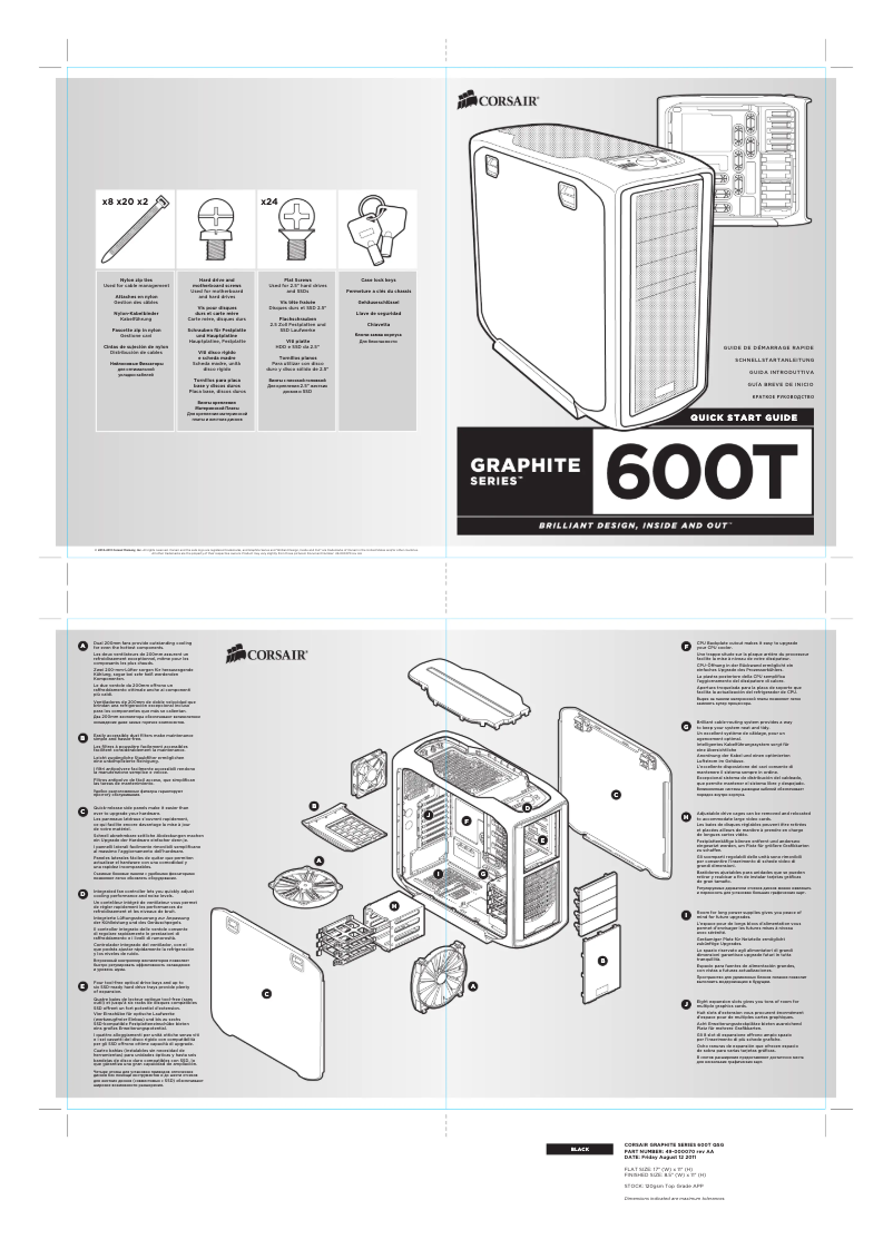 Página nº 1 - Manual de usuario Corsair Graphite 600T