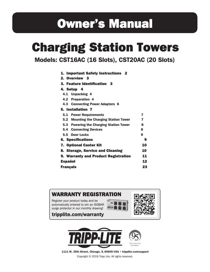Página 1 del manual Manual de usuario Tripp Lite CST20AC