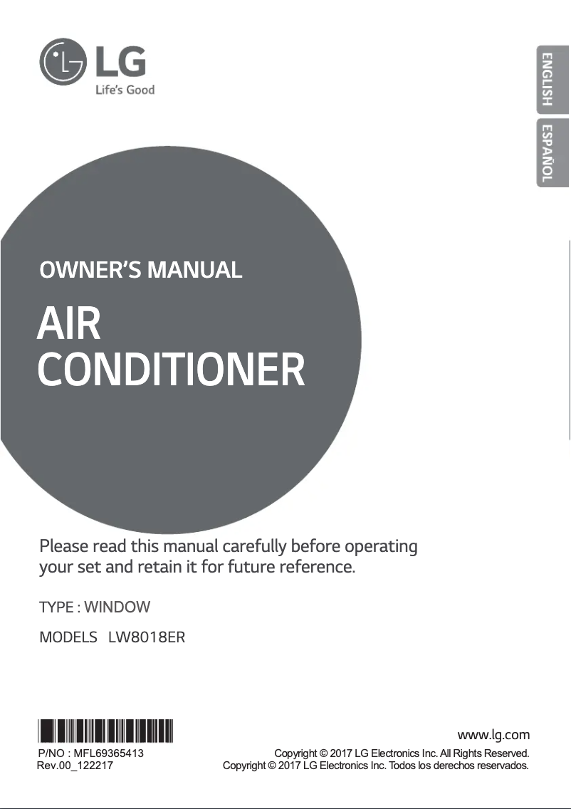 Imagen de la primera página del manual del dispositivo LW8018ER