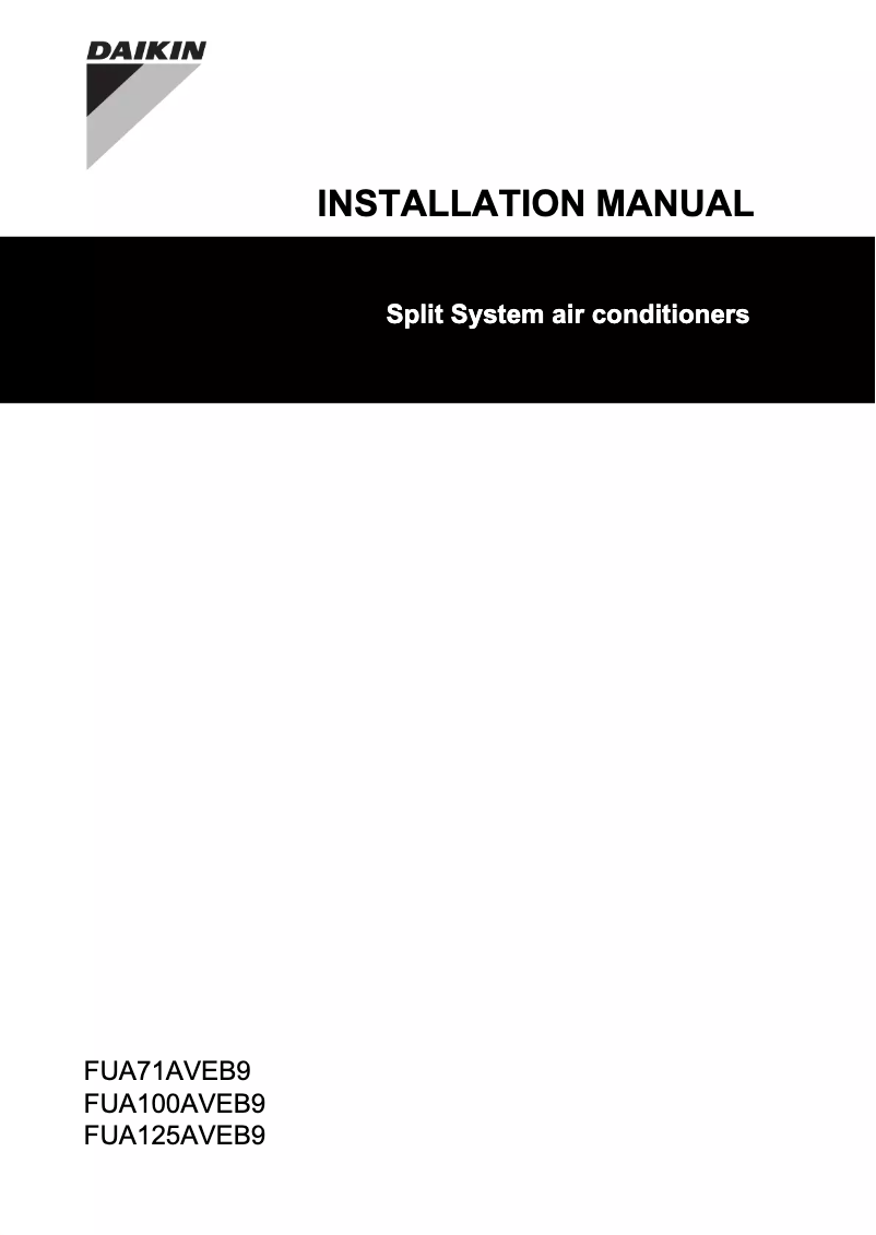 Página nº 1 - Manual de usuario Daikin FUA125AVEB9