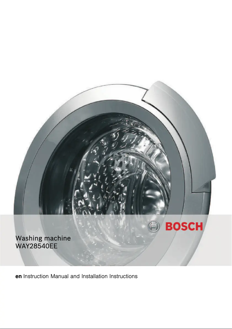 Página 1 del manual Manual de usuario Bosch WAY28540EE