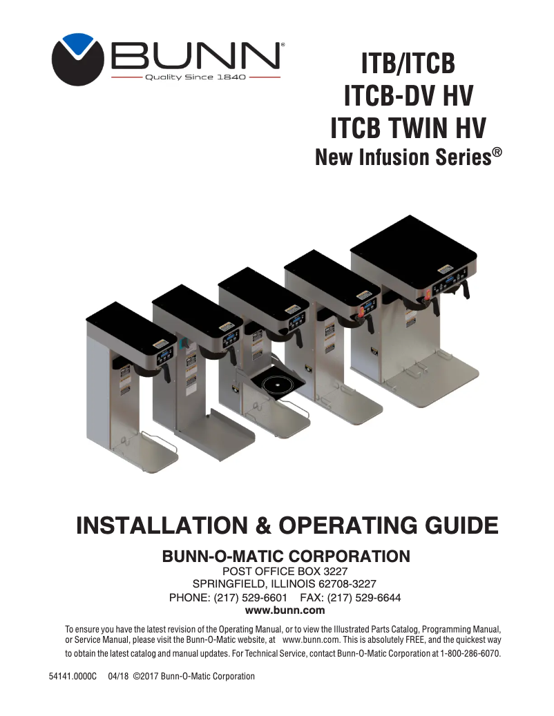 Imagen de la primera página del manual del dispositivo ITCBA-DV HV