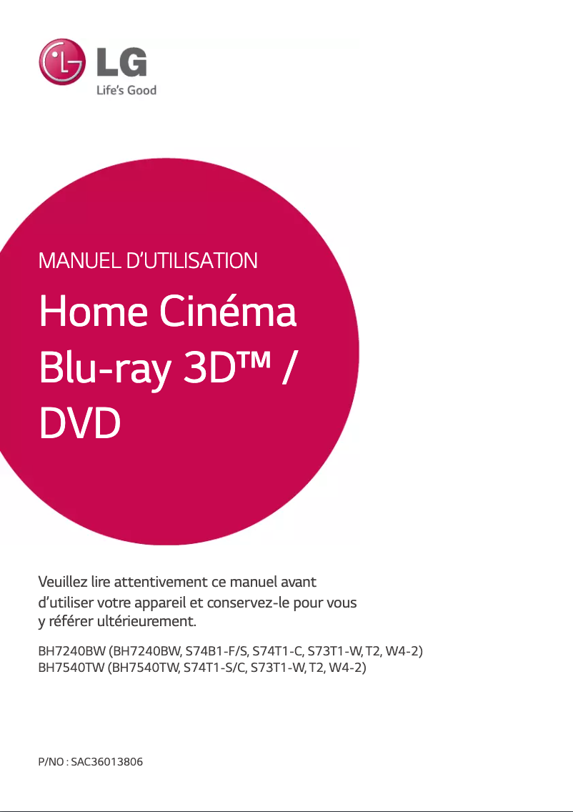 Imagen de la primera página del manual del dispositivo BH7540TW