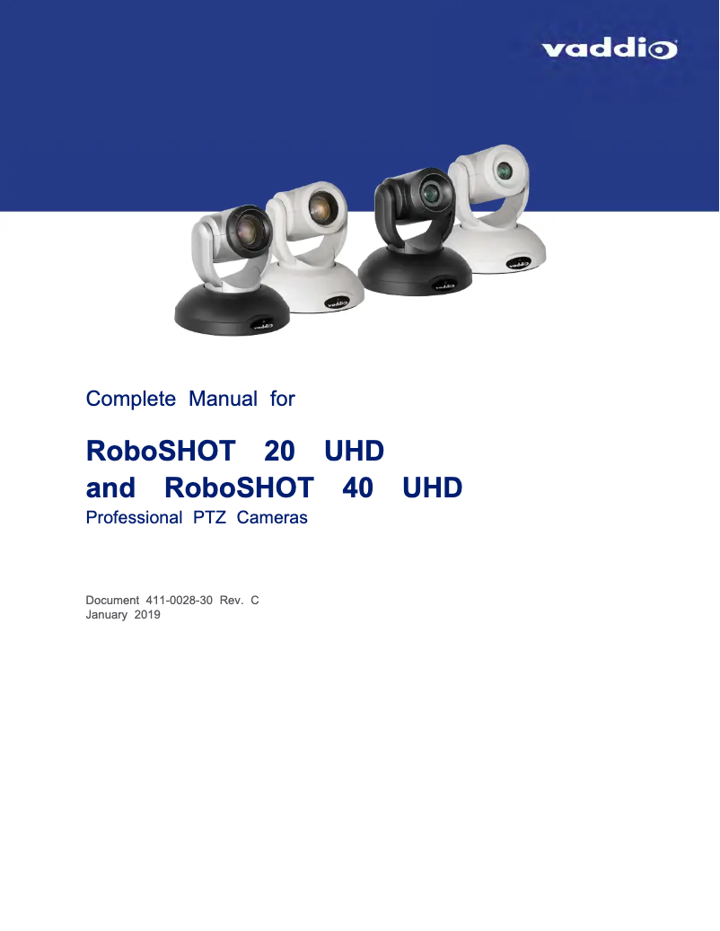 Página 1 del manual Manual de usuario Vaddio RoboSHOT 20 UHD