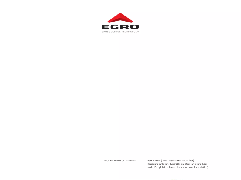 Página 1 del manual Manual de usuario Egro Next