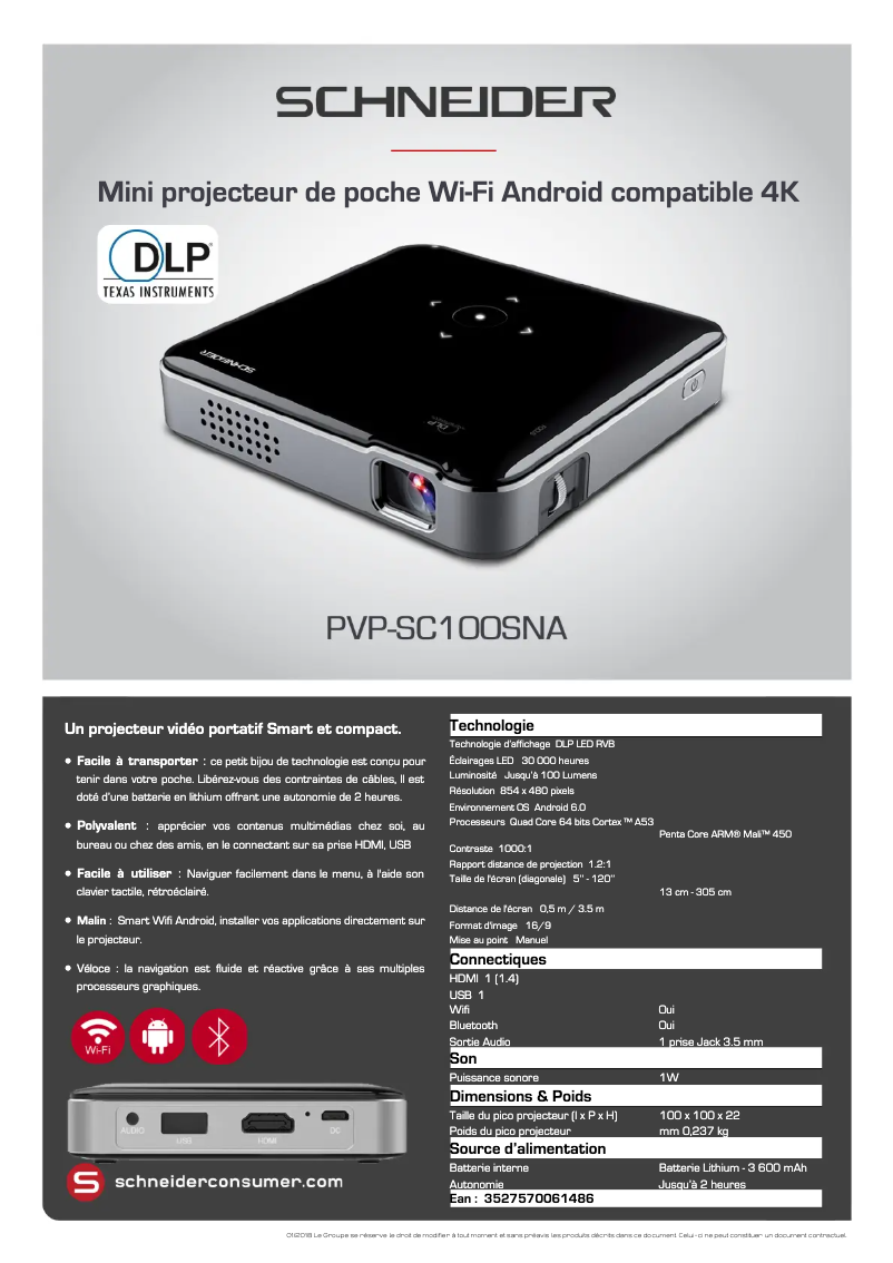 Imagen de la primera página del manual del dispositivo PVP-SC100SNA