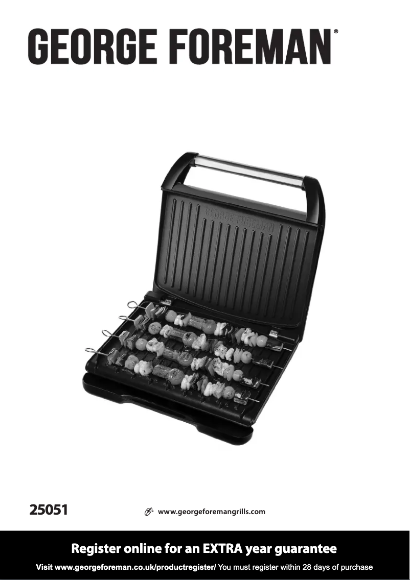 Página 1 del manual Manual de usuario George Foreman 25051