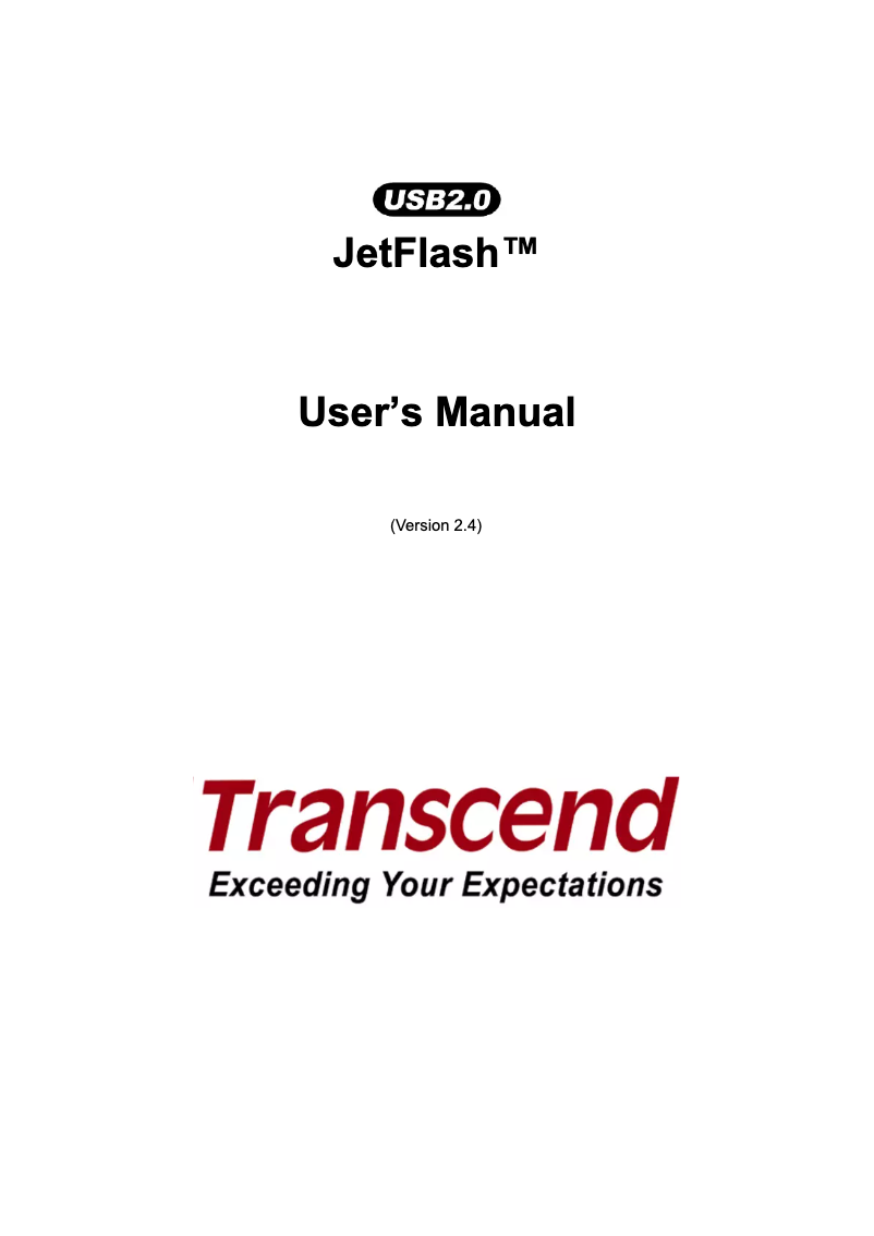 Imagen de la primera página del manual del dispositivo JetFlash 160
