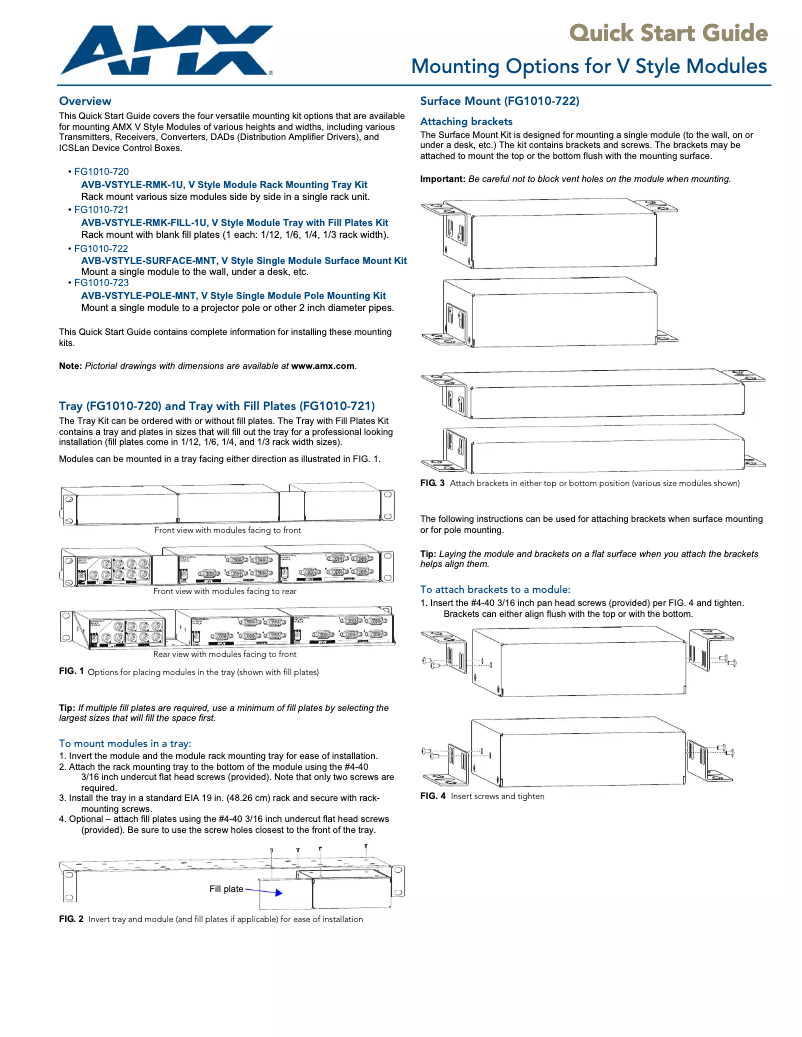 Imagen de la primera página del manual del dispositivo AVB-VSTYLE-RMK
