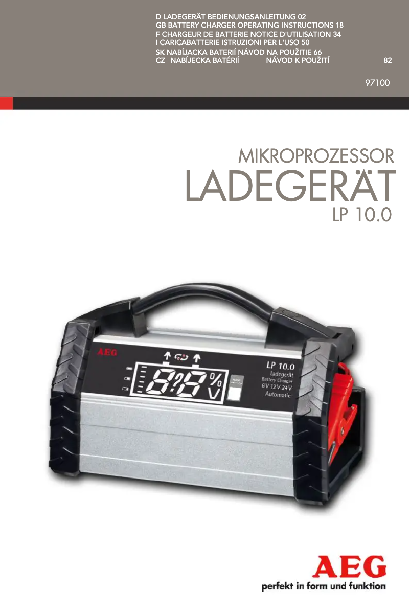 Imagen de la primera página del manual del dispositivo LP 10.0