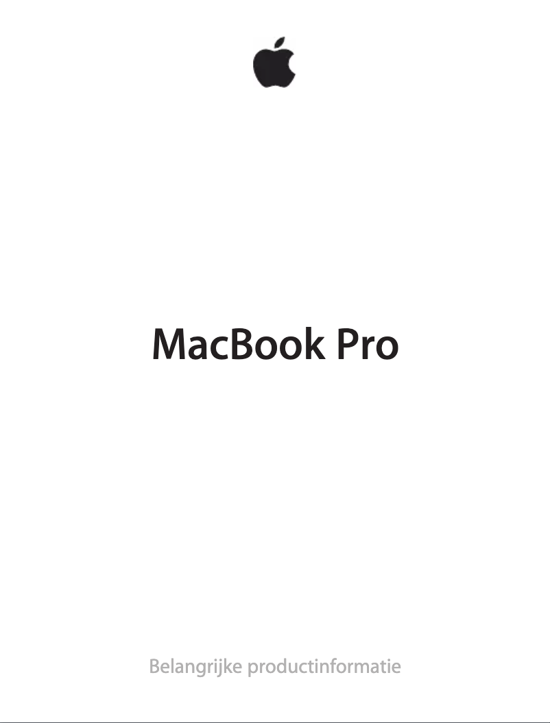 Imagen de la primera página del manual del dispositivo MacBook Pro 13,3" Retina MD212N/A
