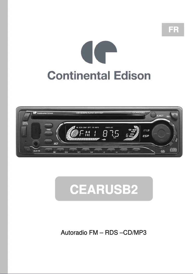 Página 1 del manual Manual de usuario Continental Edison CEARUSB2