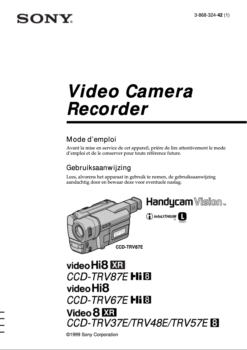 Página 1 del manual Manual de usuario Sony CCD-TRV37E