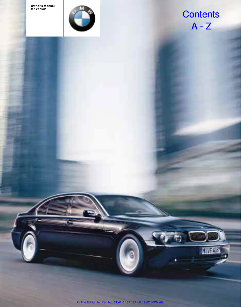 Página 1 del manual Manual de usuario BMW 745i (2003)