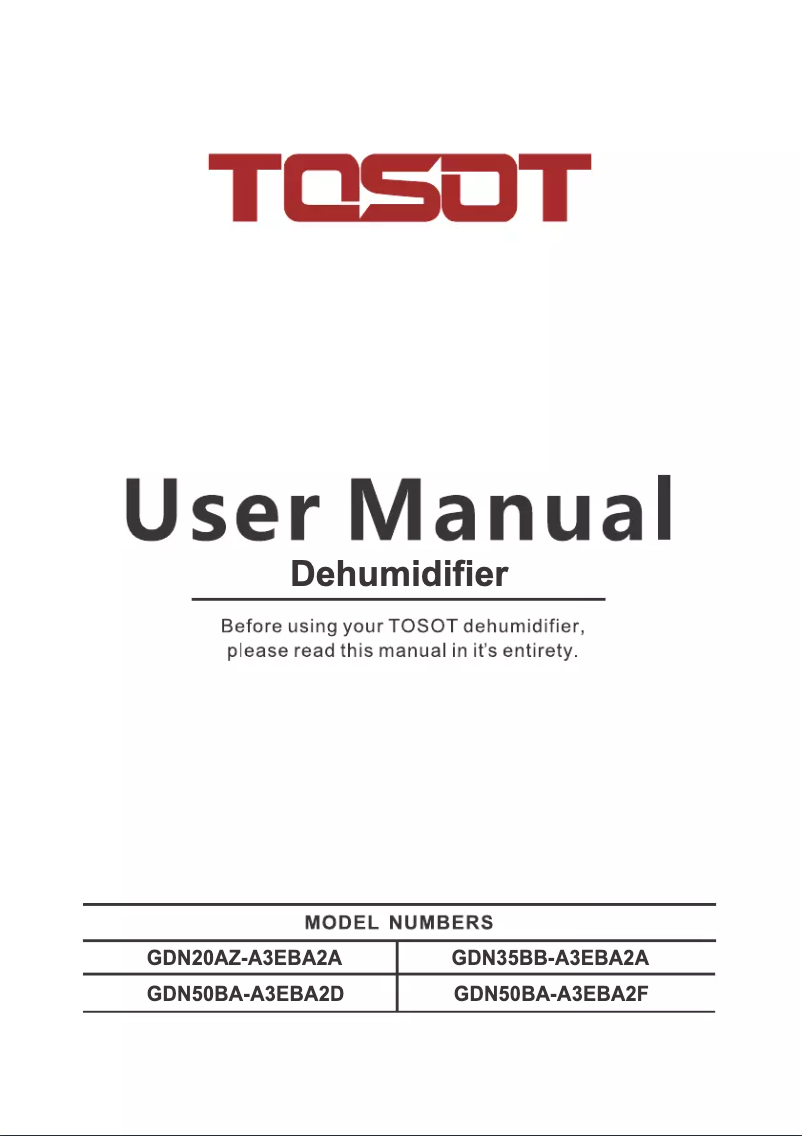Imagen de la primera página del manual del dispositivo GDN50BA-A3EBA2D