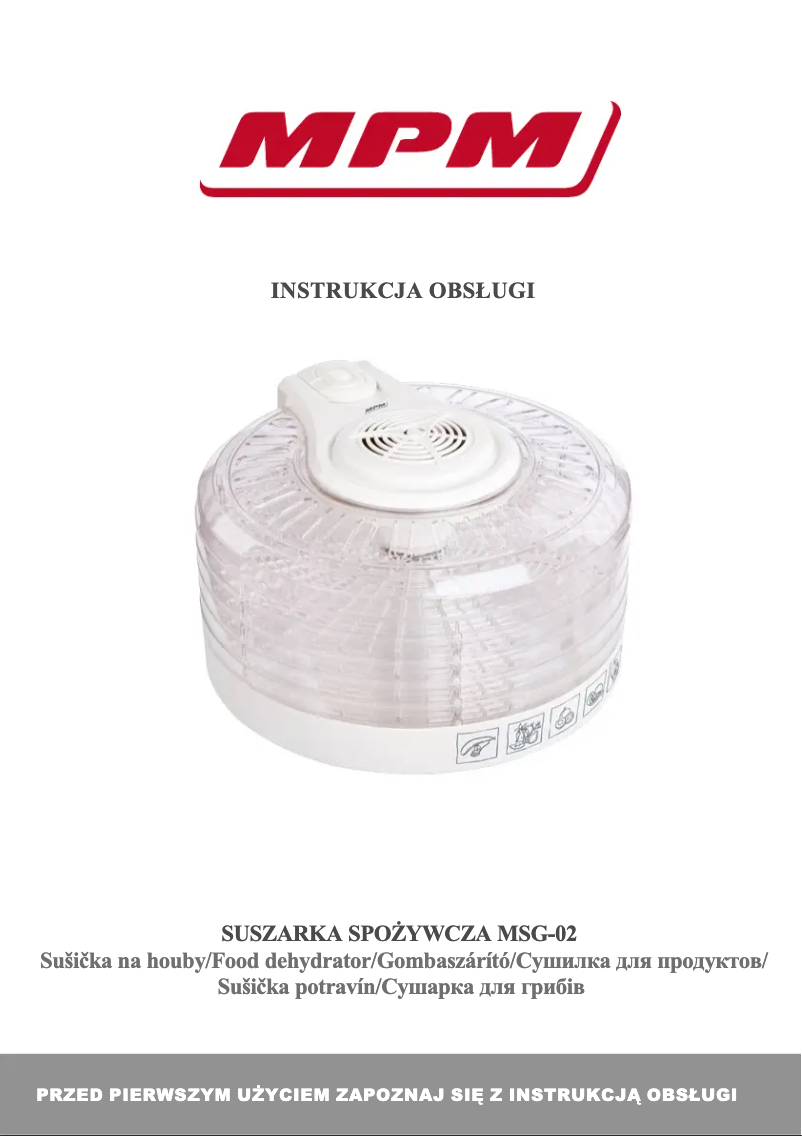 Imagen de la primera página del manual del dispositivo MSG-02