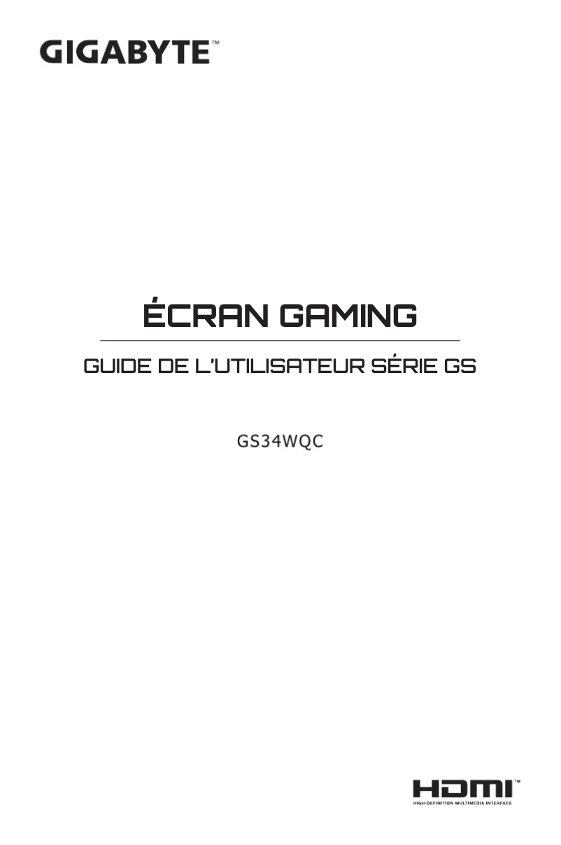Página 1 del manual Manual de usuario Gigabyte GS34WQC