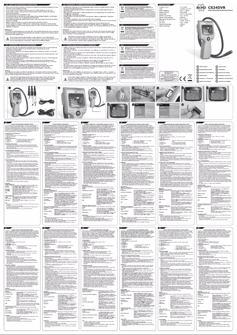 Página 1 del manual Manual de usuario Elro CS24DVR