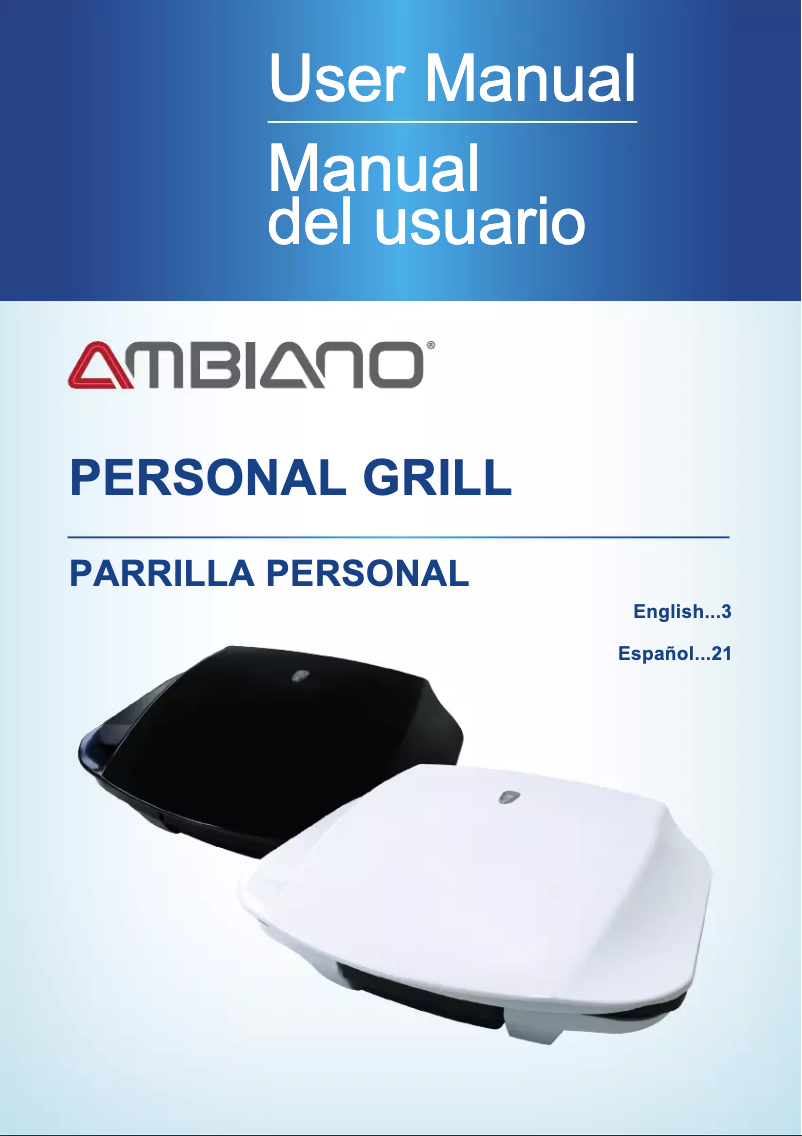 Imagen de la primera página del manual del dispositivo Personal Grill TSK-2964G