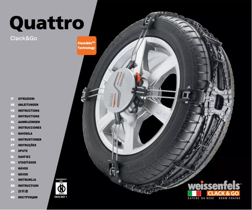 Imagen de la primera página del manual del dispositivo QUATTRO M90 Clack & Go