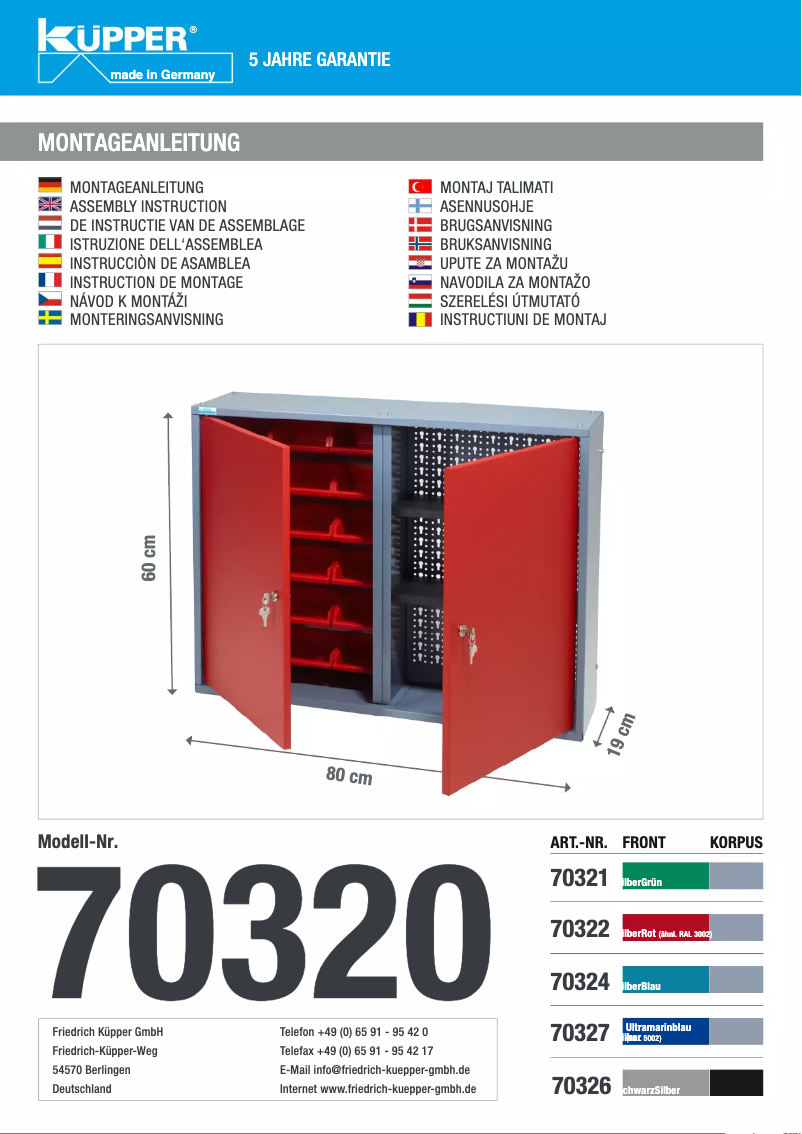 Página 1 del manual Manual de usuario Küpper 70327
