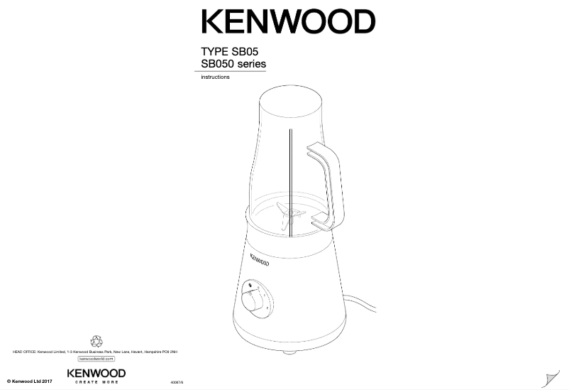 Página 1 del manual Manual de usuario Kenwood SB056